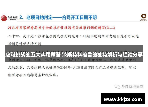 应对挑战的五大实用策略 波斯特科格鲁的独特解析与经验分享